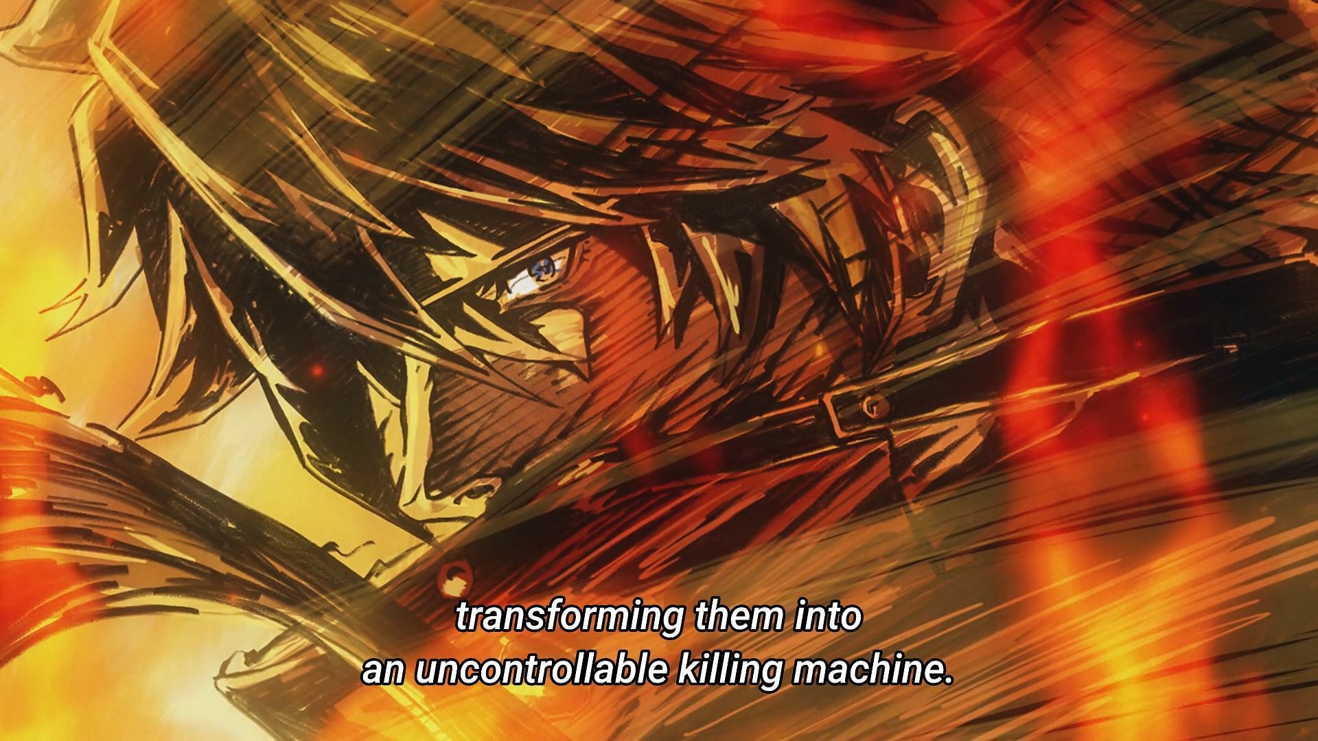 Sol explains the risk of human to Gear transformation (Image via SANZIGEN)
